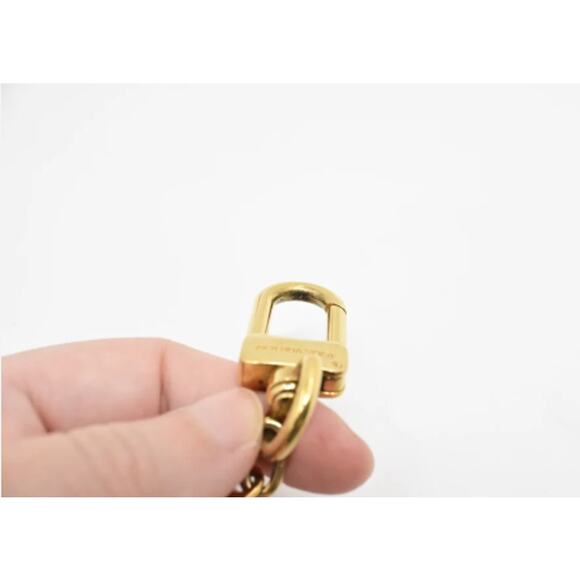 Louis Vuitton Anneau-clefs Gold Tone Key Holder Bag Charm Pouch Clip EUC - Picture 8 of 8